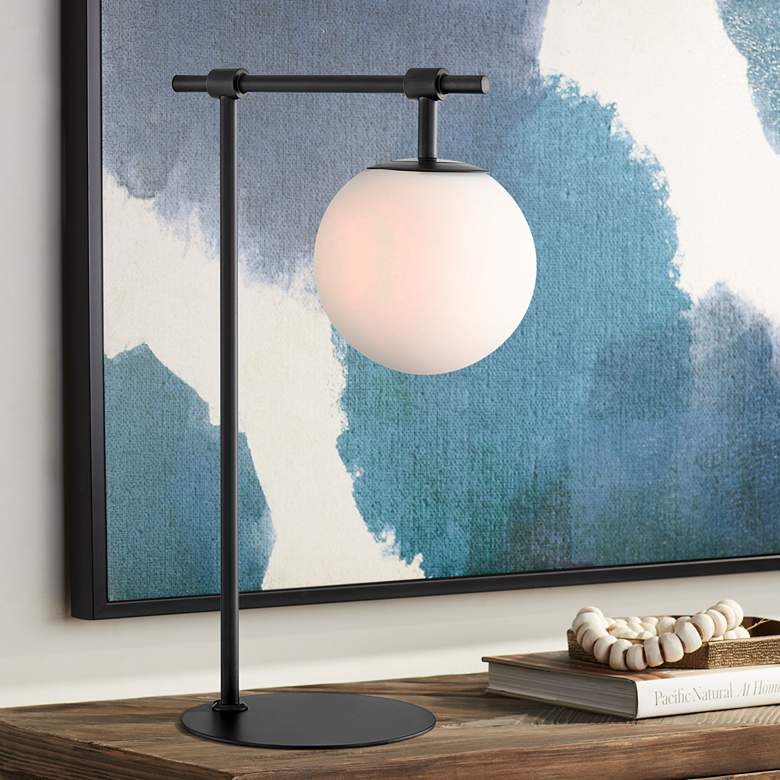 Image 1 Lencho Black Metal Accent Table Lamp