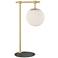 Lencho Gold Metal Accent Table Lamp with Frosted Shade