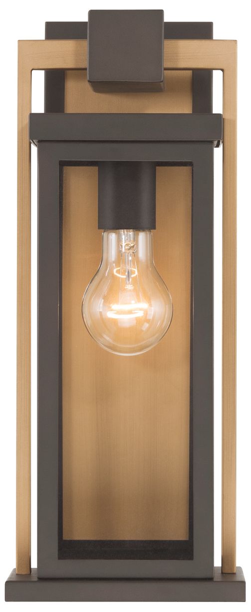 Image 4 Lendel 6'' Twilight Bronze + Textured Gold Outdoor Sconce more views
