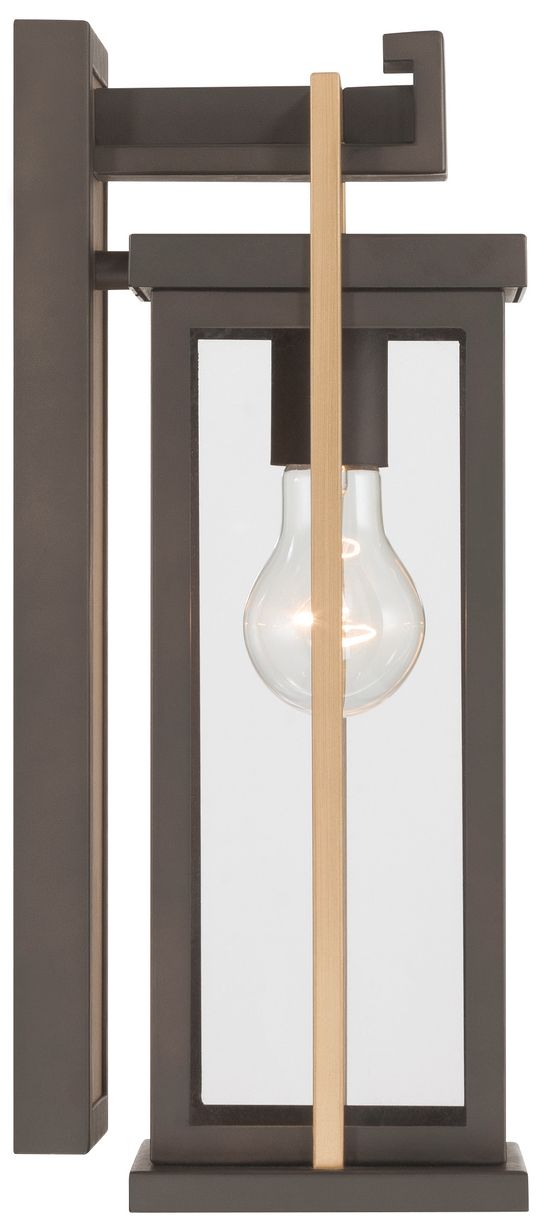 Image 5 Lendel 6'' Twilight Bronze + Textured Gold Outdoor Sconce more views