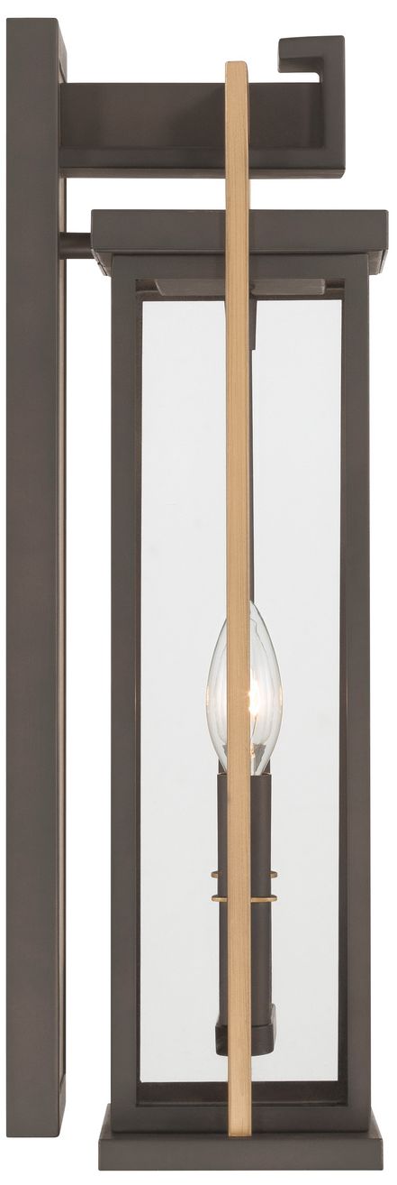 Image 5 Lendel 8'' Twilight Bronze + Textured Gold Outdoor Sconce more views