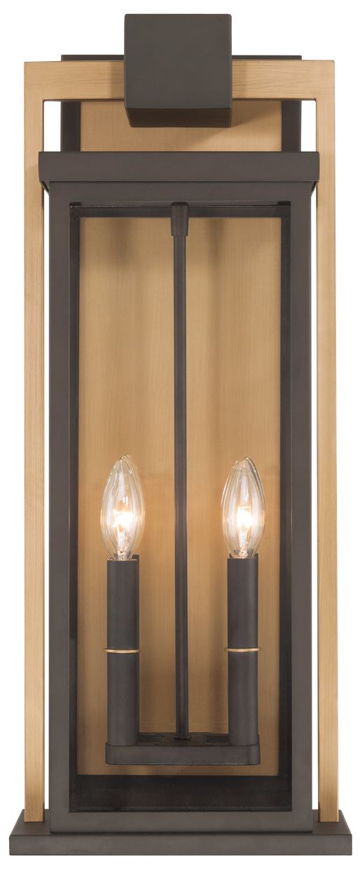 Image 3 Lendel 9.75'' Twilight Bronze + Textured Gold Outdoor Sconce more views