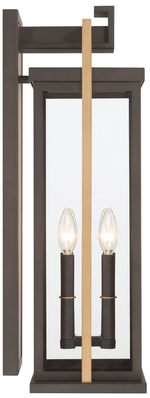 Image 4 Lendel 9.75'' Twilight Bronze + Textured Gold Outdoor Sconce more views