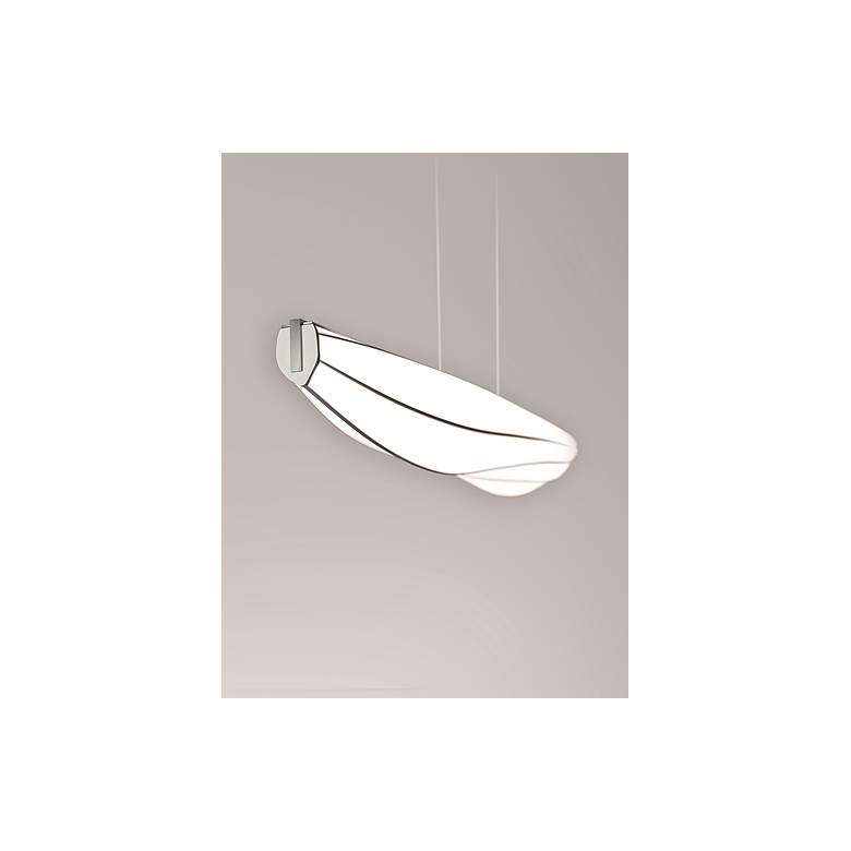 Image 2 Lenis 64 1/2" Wide Aluminum LED Kitchen Island Light Pendant more views