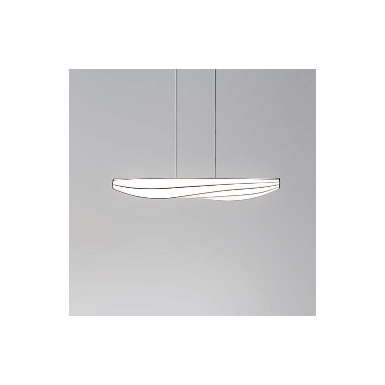 Image 3 Lenis 64 1/2" Wide Aluminum LED Kitchen Island Light Pendant more views