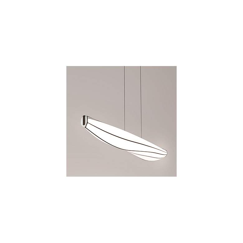 Image 1 Lenis 64 1/2"W Dark Walnut LED Kitchen Island Light Pendant