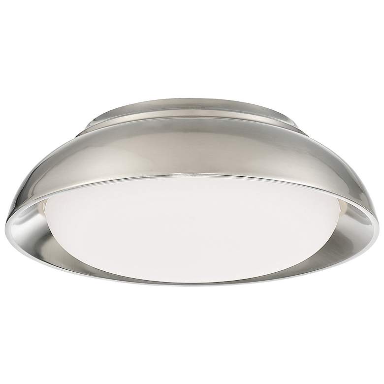 Image 1 Lenna 12" Wide Brushed Nickel LED Ceiling Light