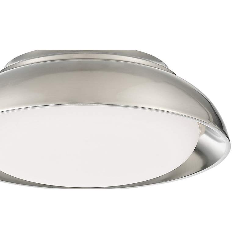 Image 2 Lenna 12" Wide Brushed Nickel LED Ceiling Light more views