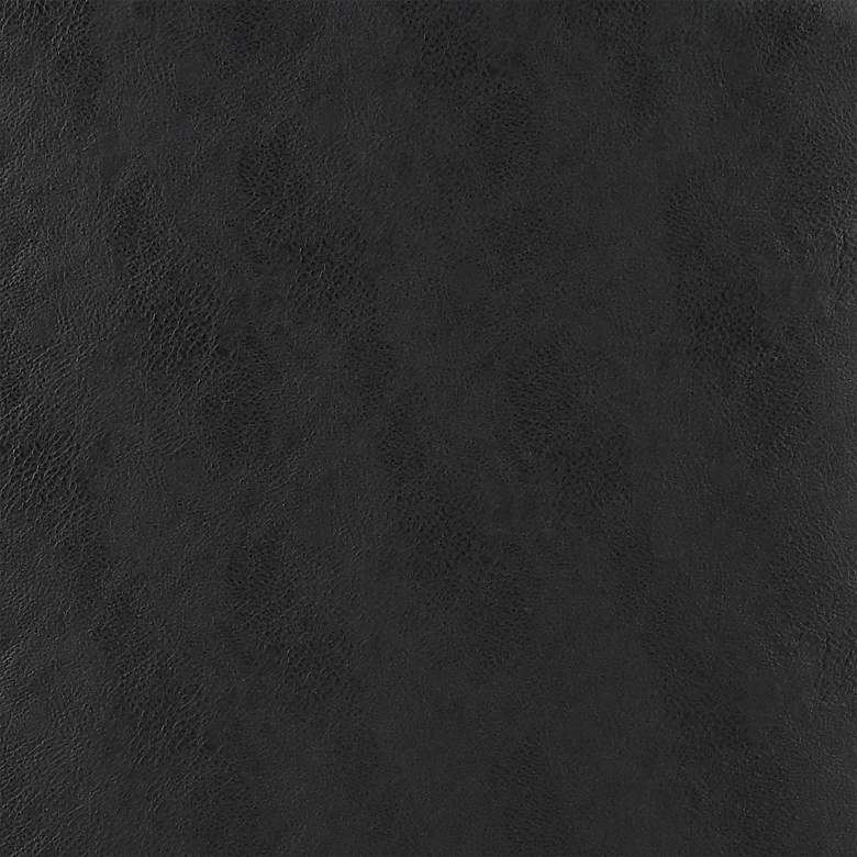 Image 5 Lennart Black Fabric and Leatherette Ottoman more views