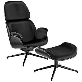 Image1 of Lennart Black Swivel Lounge Chair