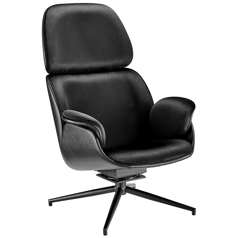 Image 7 Lennart Black Swivel Lounge Chair more views