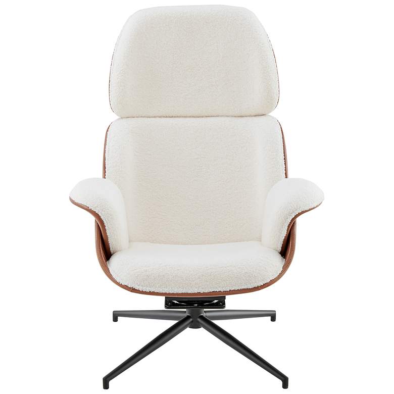 Image 5 Lennart Ivory Brown Swivel Lounge Chair more views