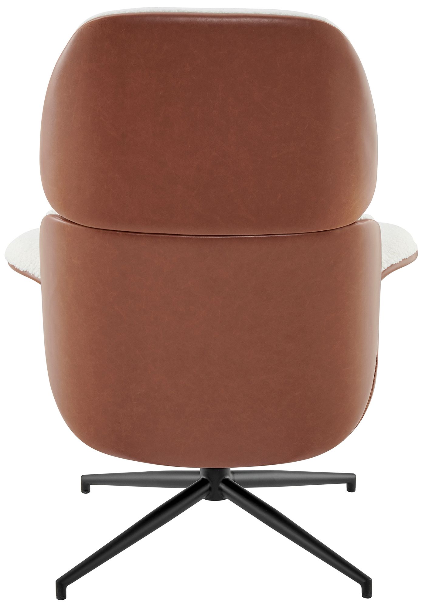 Lennart Ivory Brown Swivel Lounge Chair