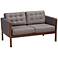 Lenne 52 1/4" Wide Gray and Walnut Brown Tufted Loveseat