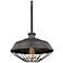 Lennex 12" Wide Slated Gray Indoor-Outdoor Mini Pendant