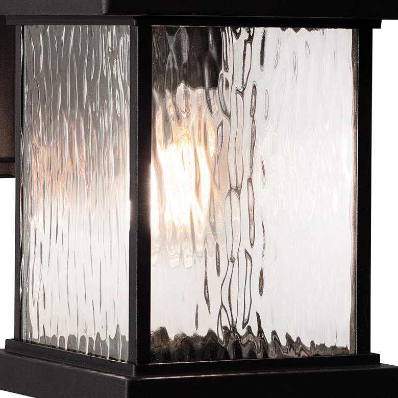 Image 3 Lennon 11 1/2"H Black Dusk to Dawn Outdoor Wall Light more views