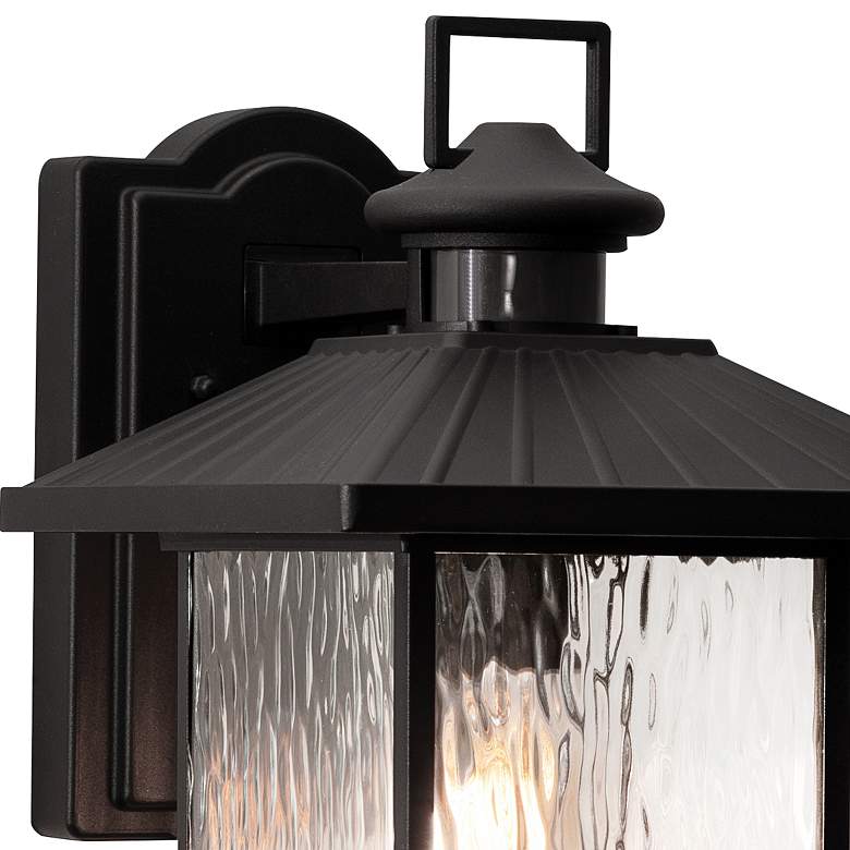 Image 4 Lennon 11 1/2"H Black Dusk to Dawn Outdoor Wall Light more views