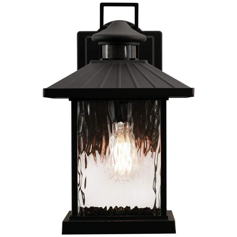 Image 2 Lennon 14 1/2" High Black Metal Outdoor Wall Light