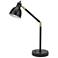Lennon 20.75" High Black & Brass Power Outlet Adjustable Desk Lamp