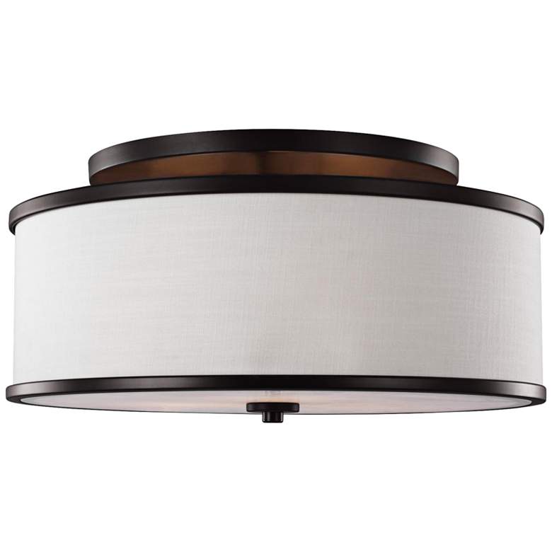 Image 2 Lennon 20 inch Wide Oil Rubbed Bronze Ceiling Light