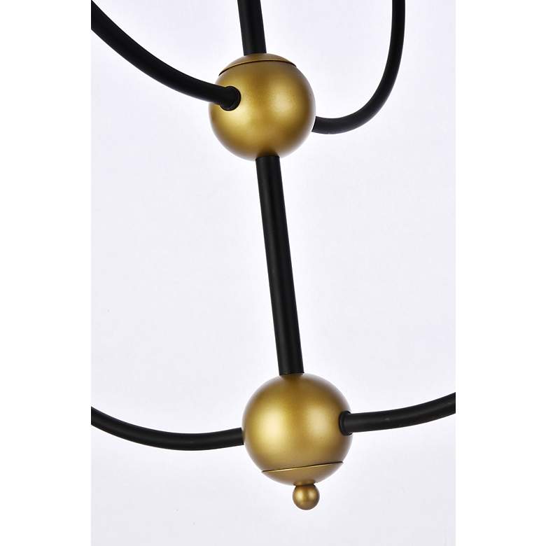 Image 5 Lennon 31.5" Pendant In Black And Brass With Clear Shade more views