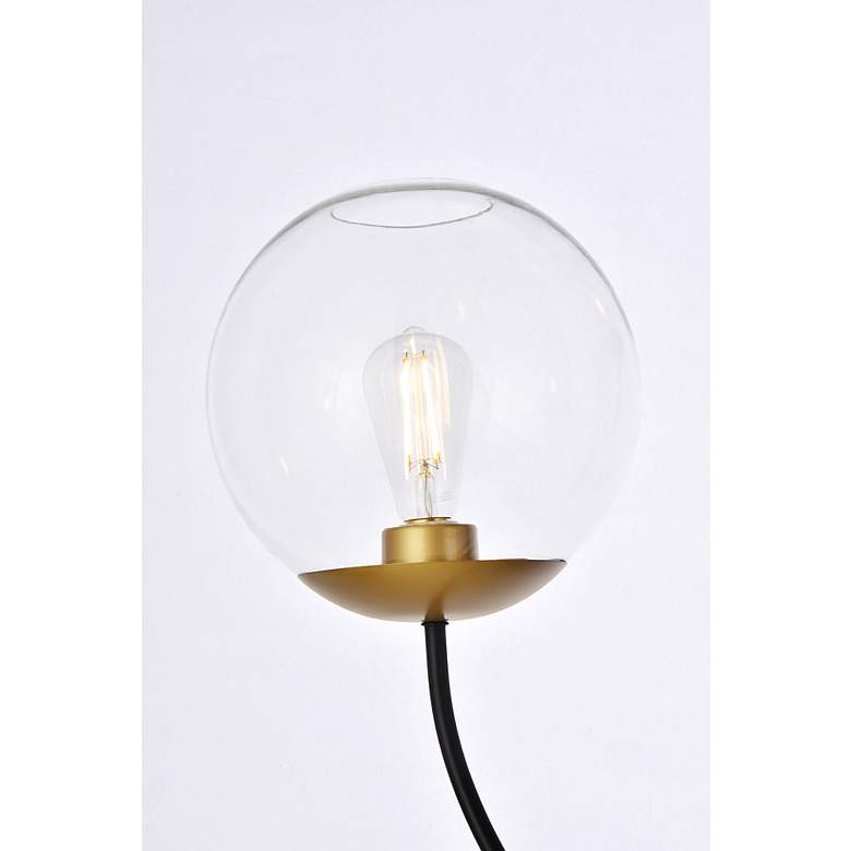 Image 6 Lennon 31.5" Pendant In Black And Brass With Clear Shade more views