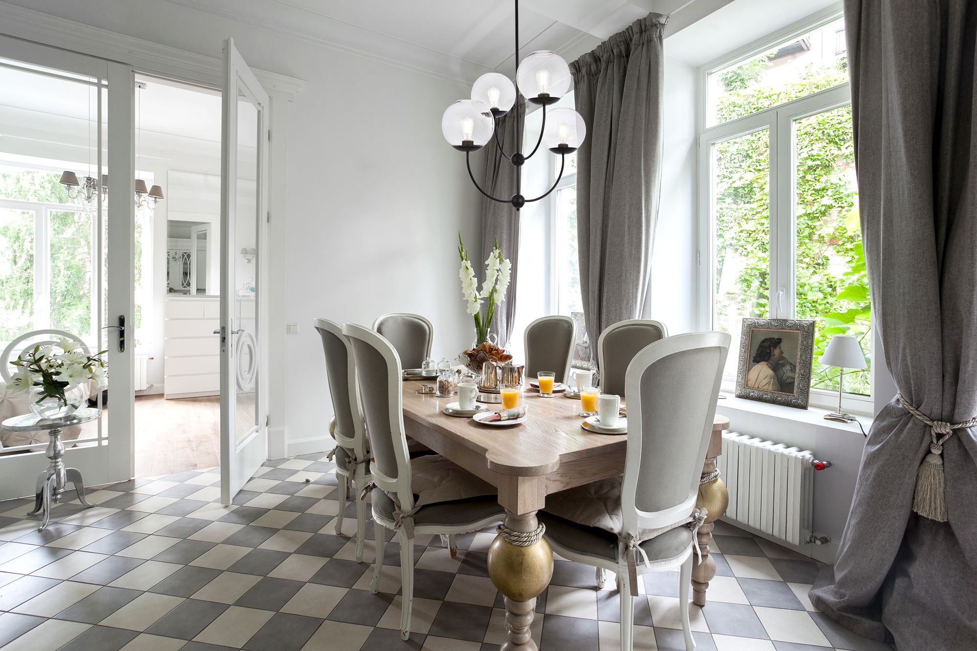 Image 3 Lennon 31 1/2" Wide Black 4-Light Chandelier w/ Clear Shade more views