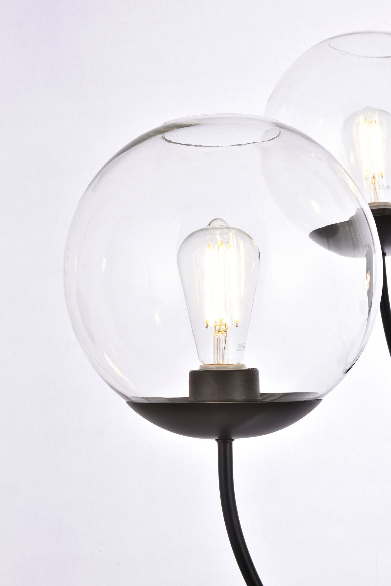 Image 6 Lennon 31 1/2" Wide Black 4-Light Chandelier w/ Clear Shade more views