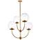 Lennon 31 1/2" Wide Brass 4-Light Pendant with Clear Glass