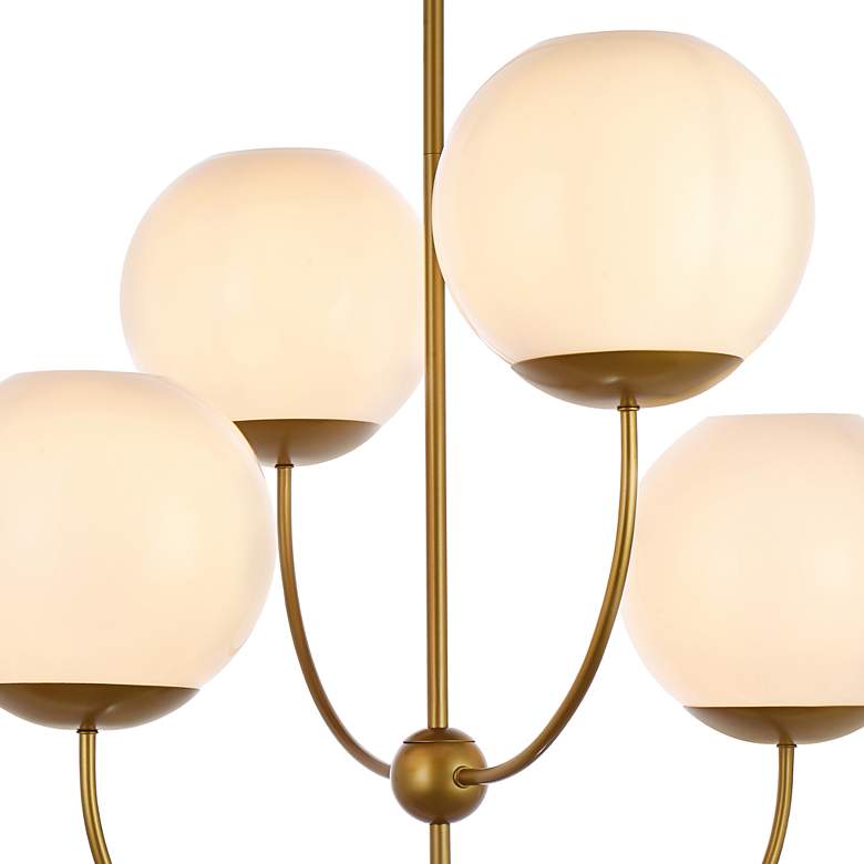 Image 4 Lennon 31 1/2" Wide Brass 4-Light Pendant more views