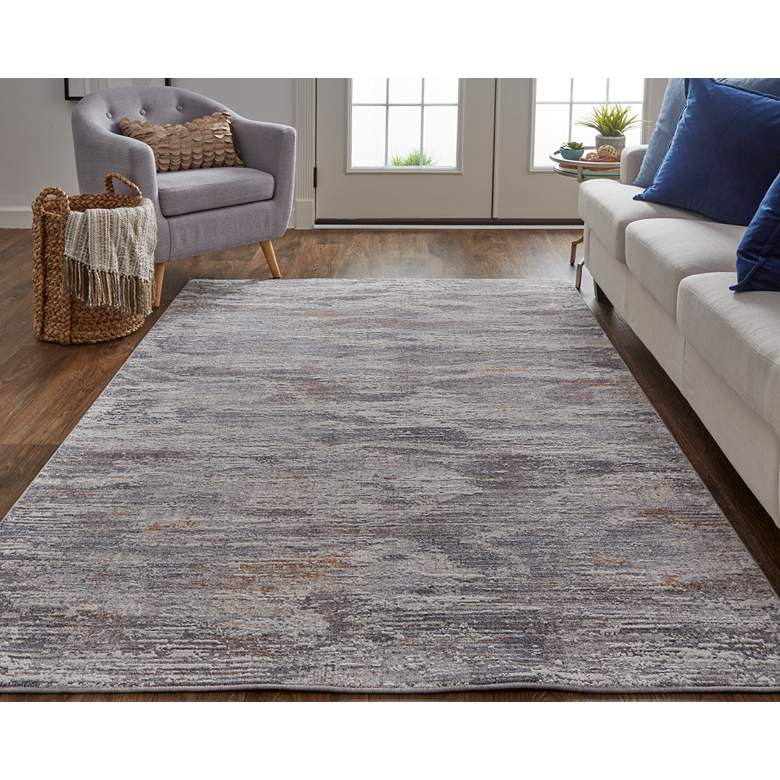 Image 1 Lennon 39FYF 5&#39;x8&#39; Gray and Beige Rectangular Area Rug