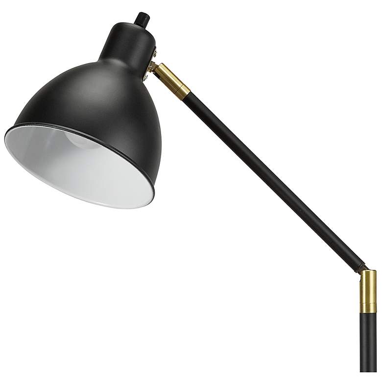 Image 3 Lennon 54.5" High Black & Brass Adjustable Floor Lamp more views