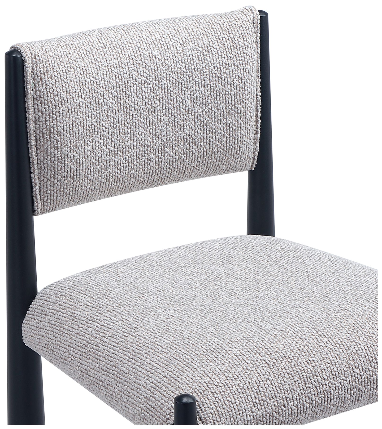 Image 6 Lennor Mid-Century Modern Boucle Metal Side Chair in Champagne - Set of 2 more views