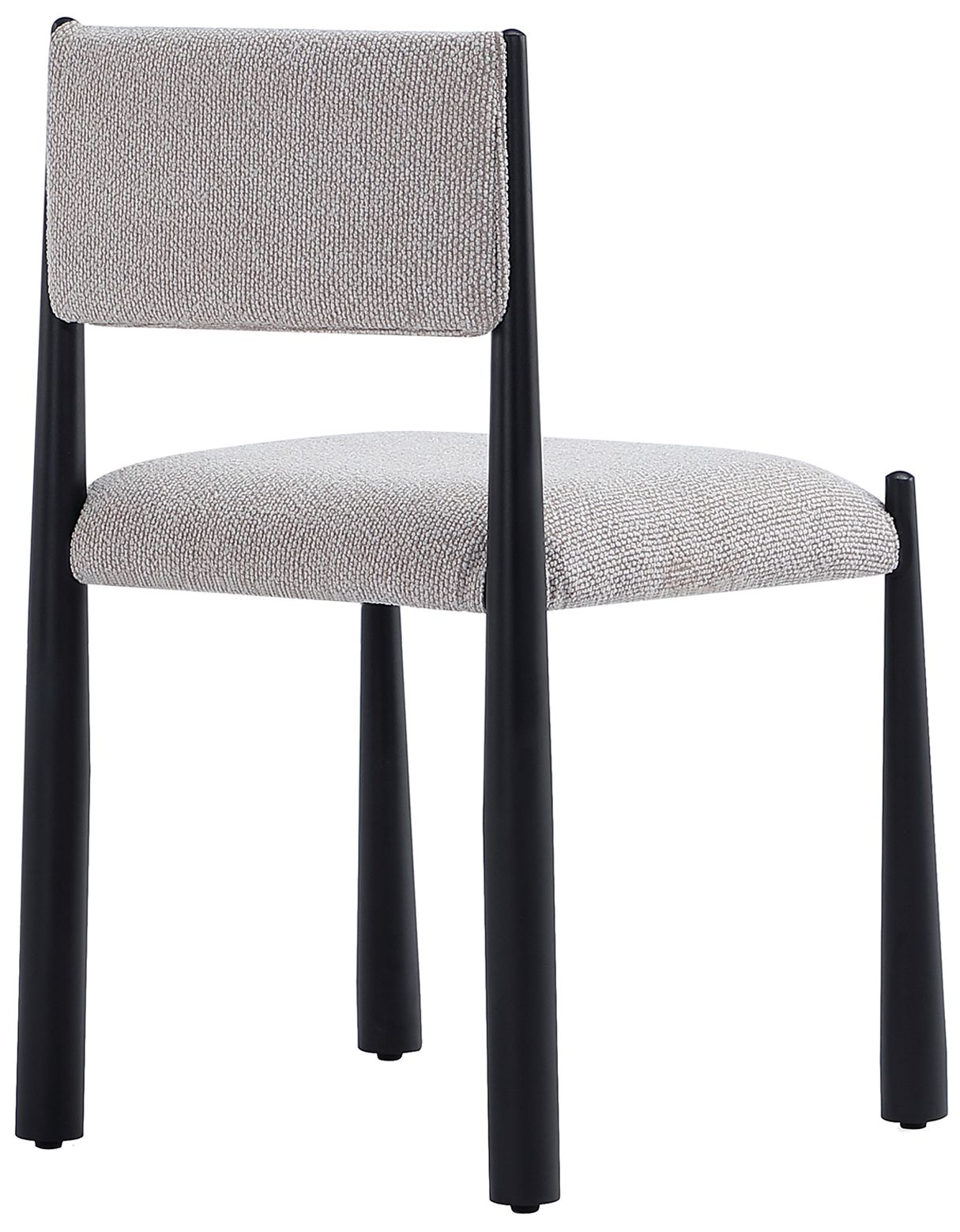 Lennor Mid-Century Modern Boucle Metal Side Chair in Champagne - Set of 2