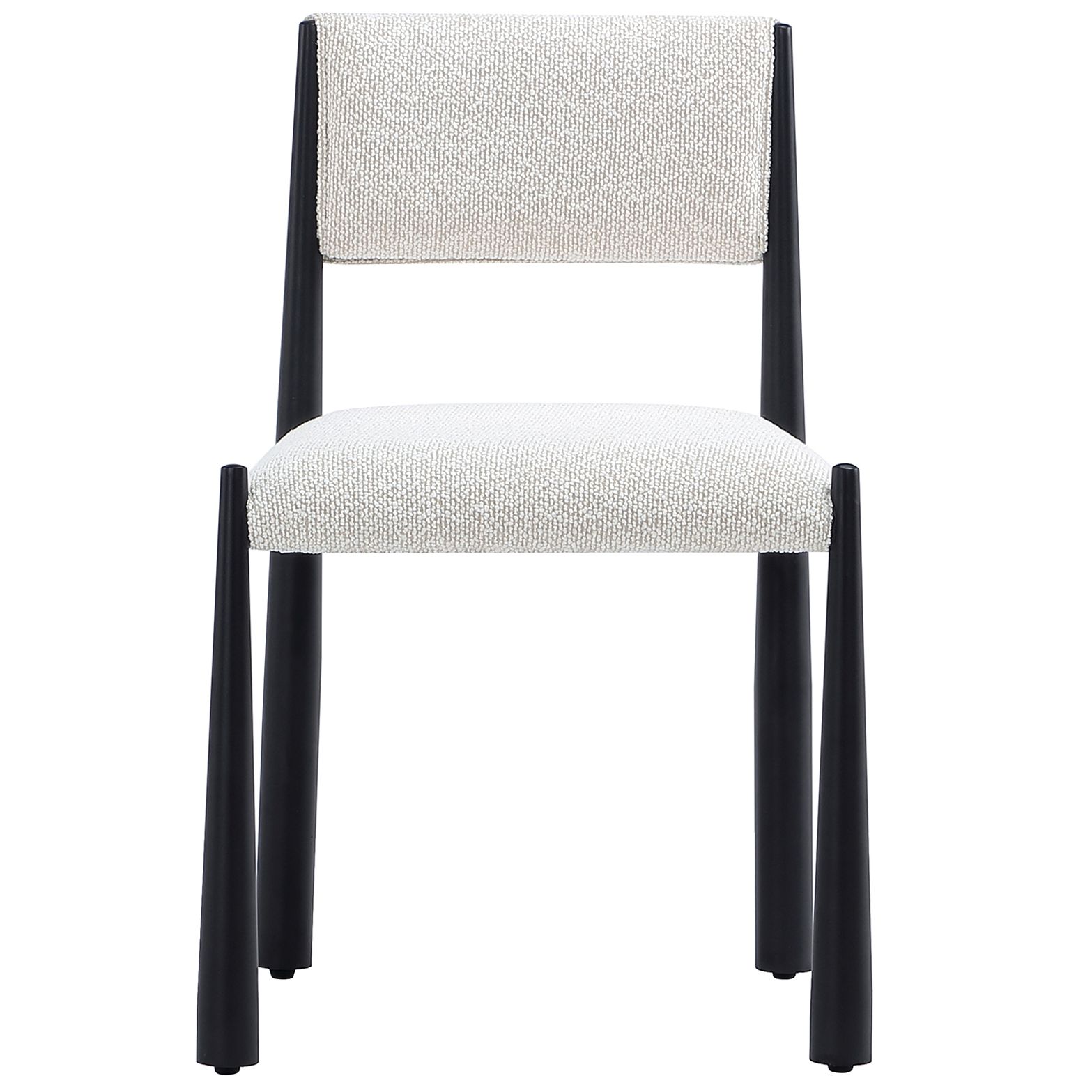 Image 7 Lennor Mid-Century Modern Boucle Metal Side Chair in Cream - Set of 2 more views