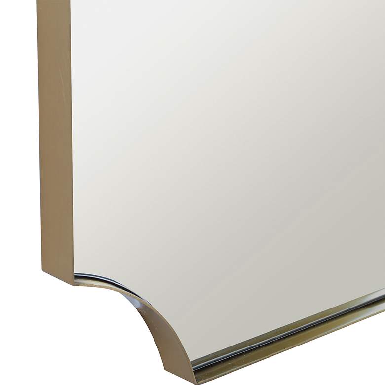 Image 3 Lennox Brushed Brass 22 1/4" x 40 1/4" Wall Mirror more views