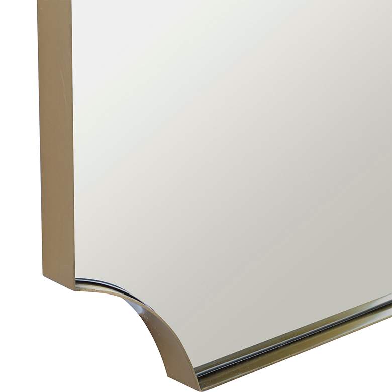 Image 4 Lennox Brushed Brass 22 1/4" x 40 1/4" Wall Mirror more views
