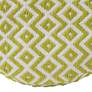 3_Lenon Osbourne Chartreuse Ivory Chevron Outdoor Pouf Ottoman more views