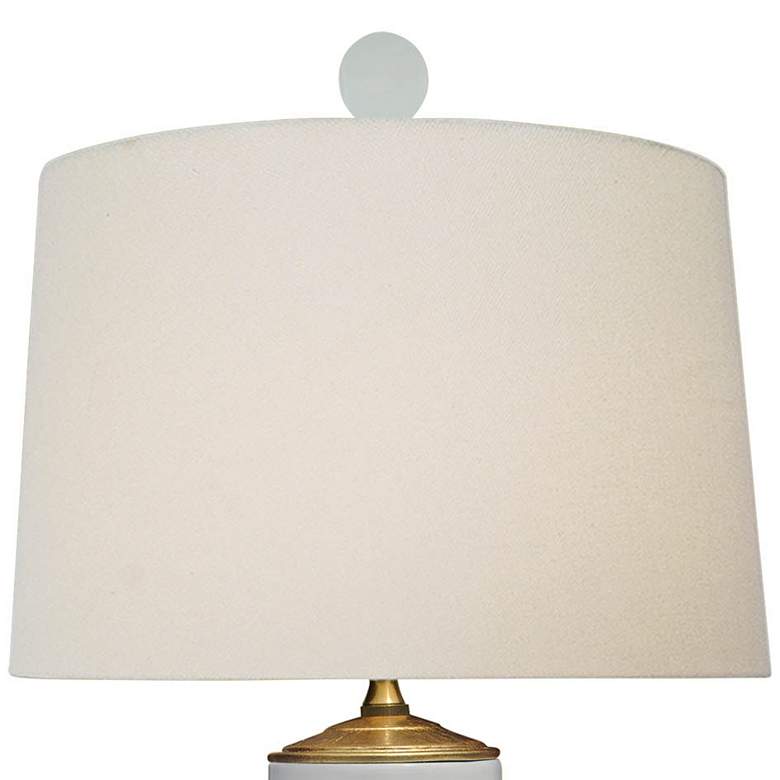 Image 2 Lenon Square Vase 26 1/2" Gold and White Porcelain Table Lamp more views