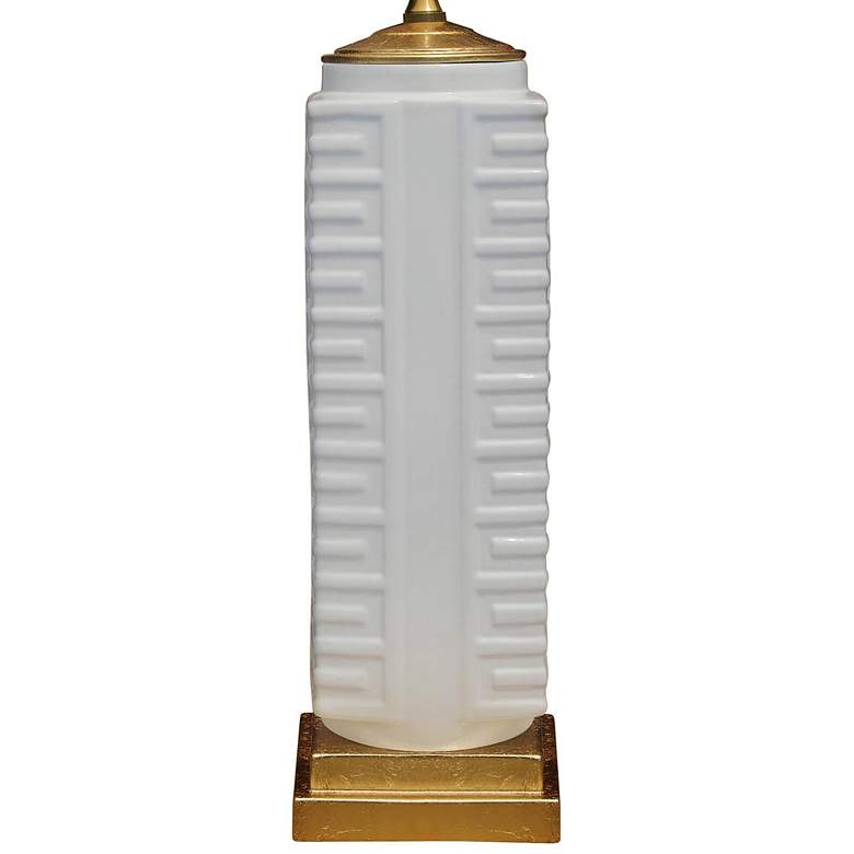 Image 3 Lenon Square Vase 26 1/2" Gold and White Porcelain Table Lamp more views