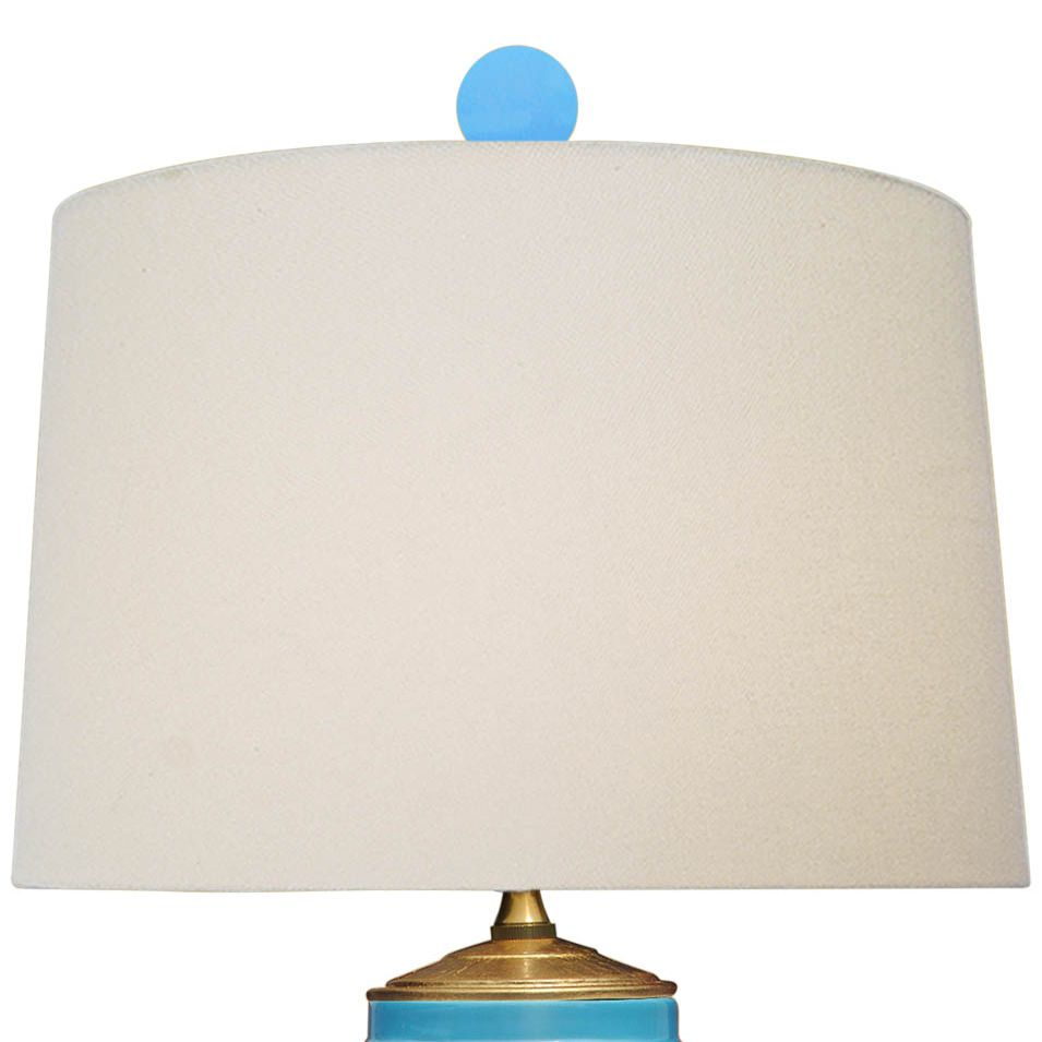 turquoise porcelain lamp