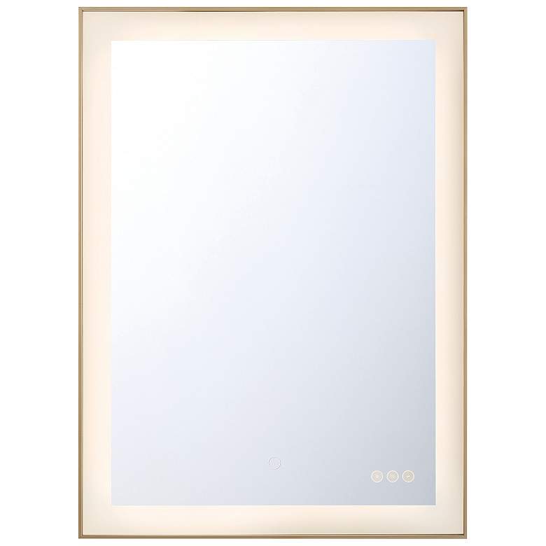 Image 1 Lenora 30" Rectangular Mirror Gold