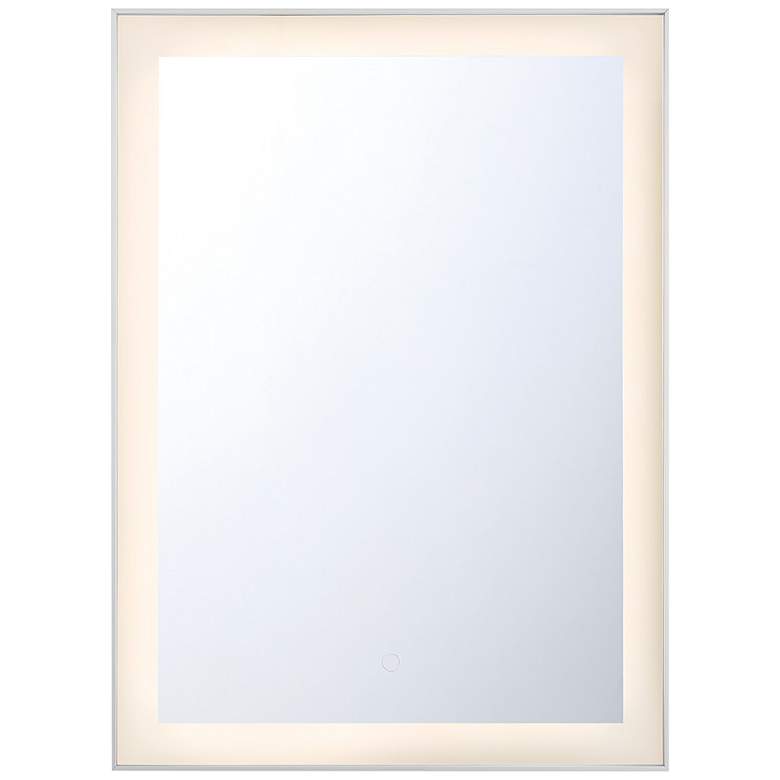 Image 1 Lenora Aluminum 22" x 30" Rectangular Wall Mirror with LED Light