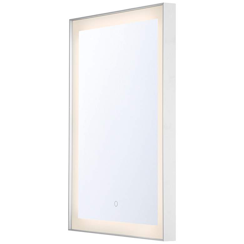 Image 2 Lenora Aluminum 22" x 30" Rectangular Wall Mirror with LED Light more views