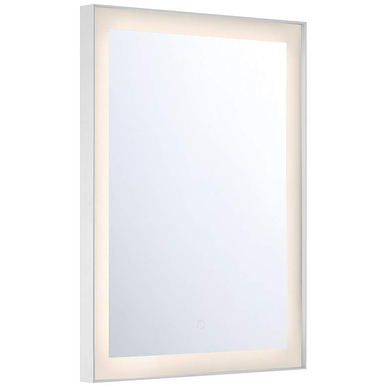 Image 3 Lenora Aluminum 22" x 30" Rectangular Wall Mirror with LED Light more views
