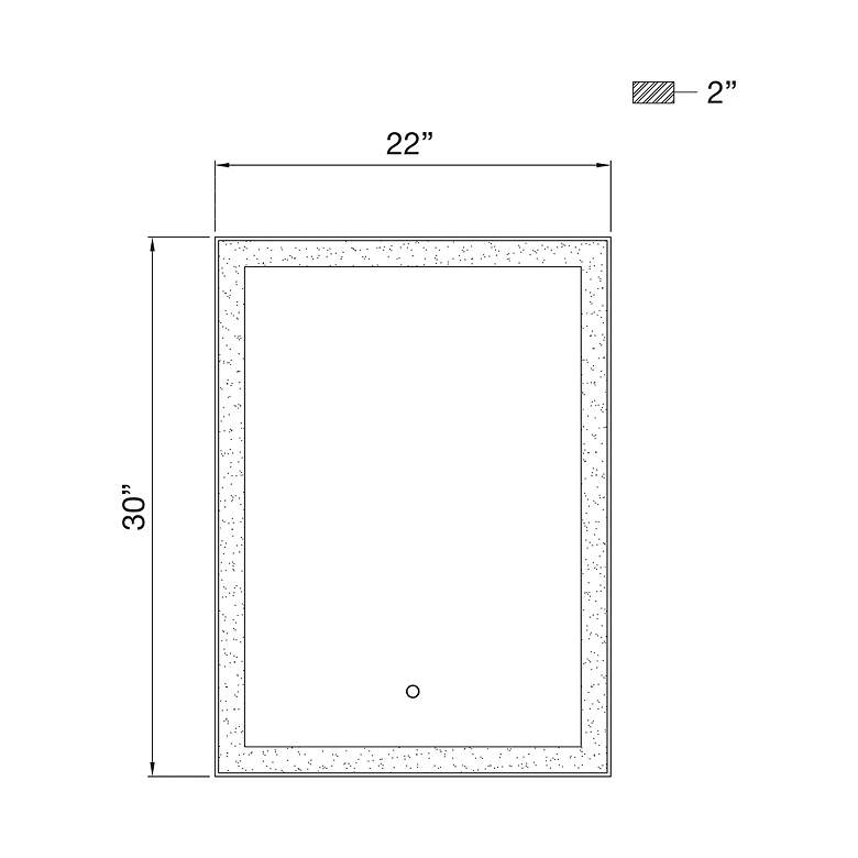 Image 4 Lenora Aluminum 22" x 30" Rectangular Wall Mirror with LED Light more views