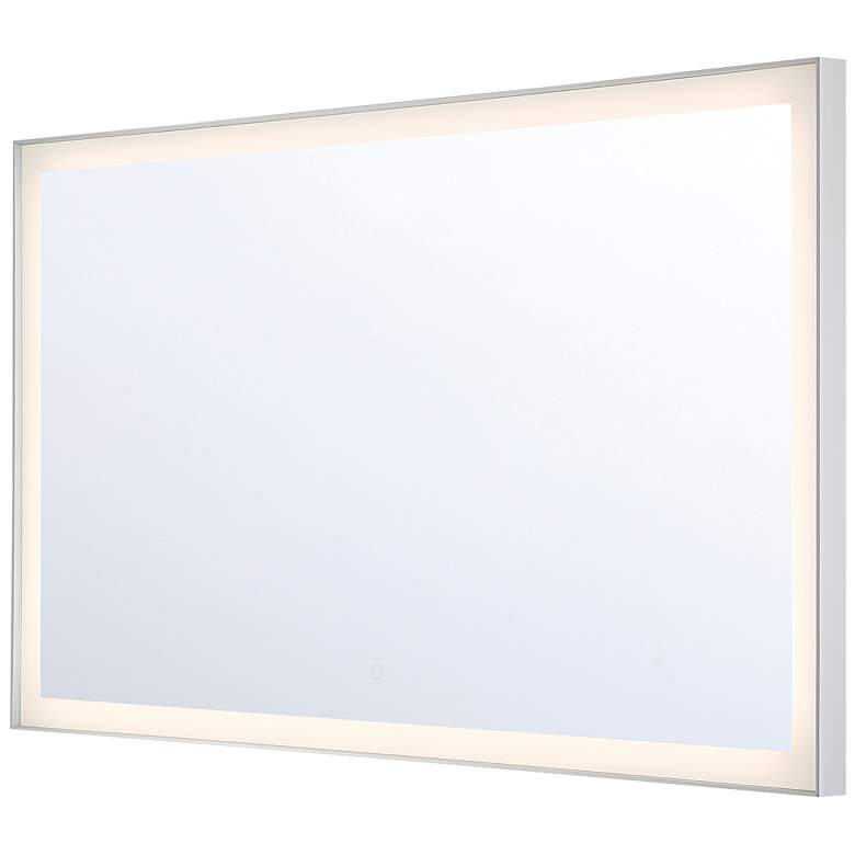 Image 2 Lenora Aluminum 32" x 54" Rectangular LED Wall Mirror more views