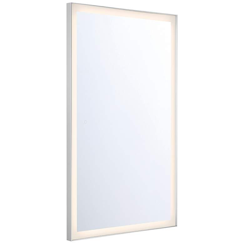 Image 3 Lenora Aluminum 32" x 54" Rectangular LED Wall Mirror more views