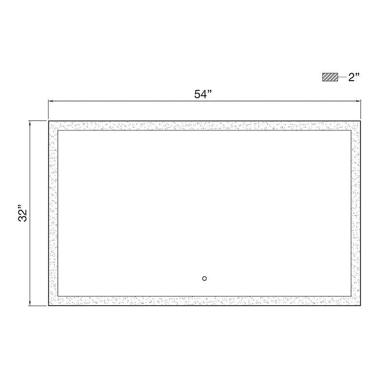 Image 4 Lenora Aluminum 32" x 54" Rectangular LED Wall Mirror more views