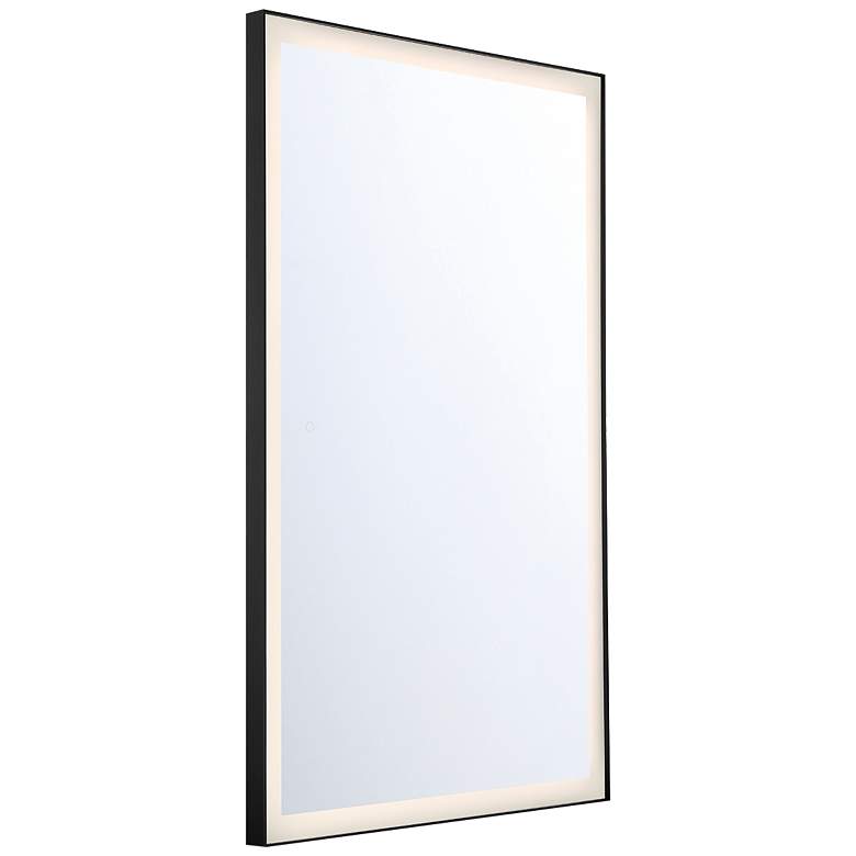 Image 1 Lenora Black 32 inch x 54 inch Rectangular LED Wall Mirror